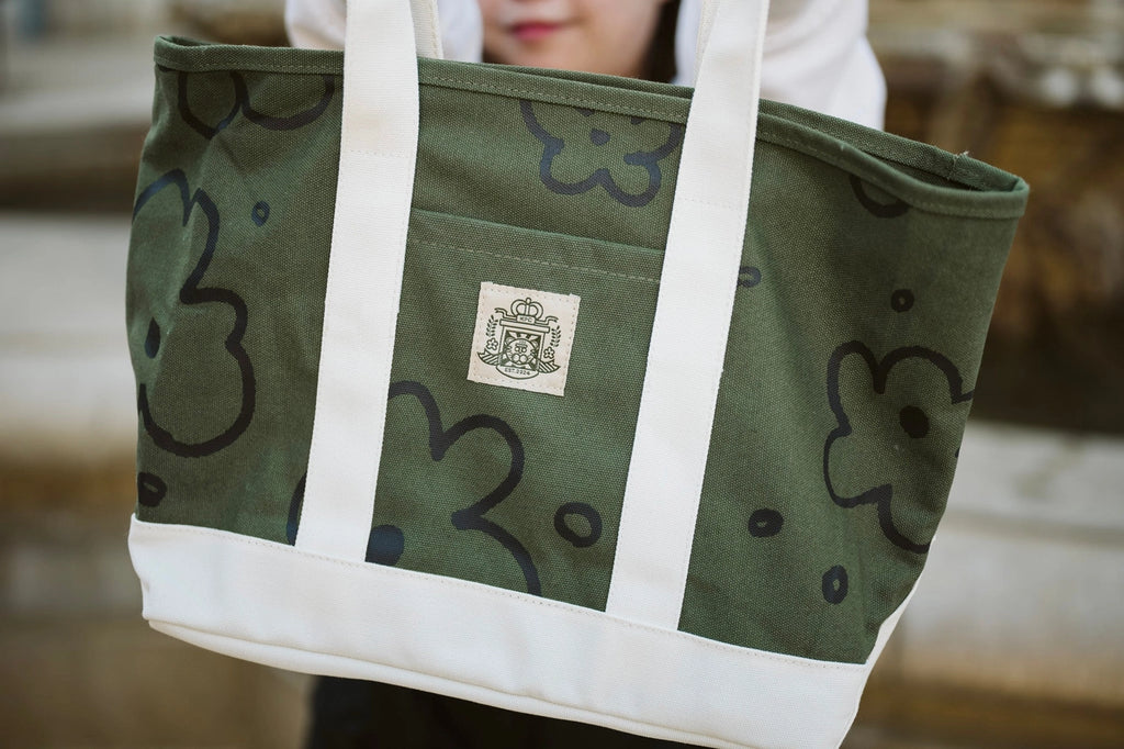 Green Flower Tote