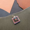 Mushroom Green Enamel Charm