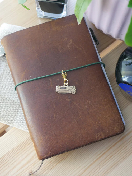"Handwritten with Love" Brass Charm