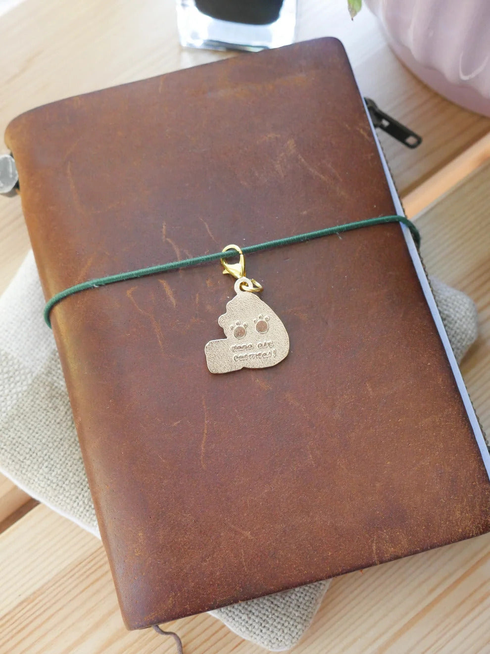 "Paw Prints" Brass Charm